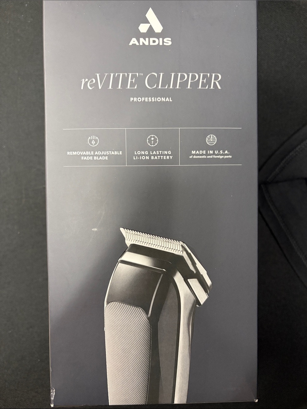 Andis reVITE Clipper - Dark Gray and Silver